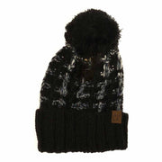 Ombre Double Slipstitch Pom C.C Beanie
