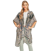 Patterned Cover Up Kimono Poncho