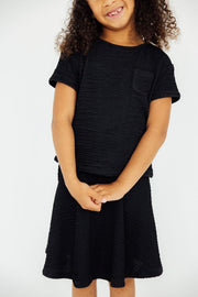 Black Scrunchy Pocket Tee