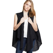 Solid Pleated Vest