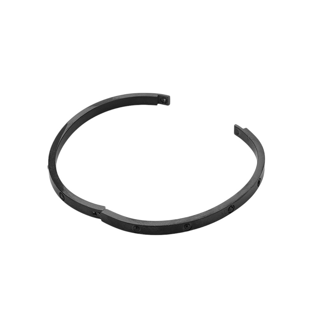 Stainless Steel Crystal Embellished Bangle Evening Bracelet