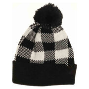 BABY Buffalo Plaid Pom C.C Beanie