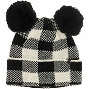 BABY Buffalo Plaid Pom Pom C.C Beanie