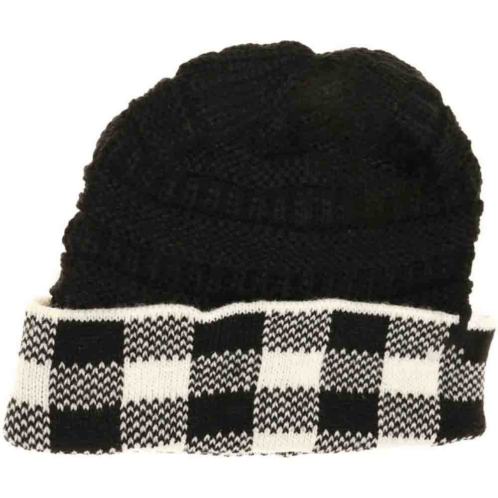 Buffalo Check Knit C.C Beanie