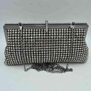 Rhinestone Evening Clutch Bag with Detachable Chain Shoulder Strap and Crystal Embellished Clasp