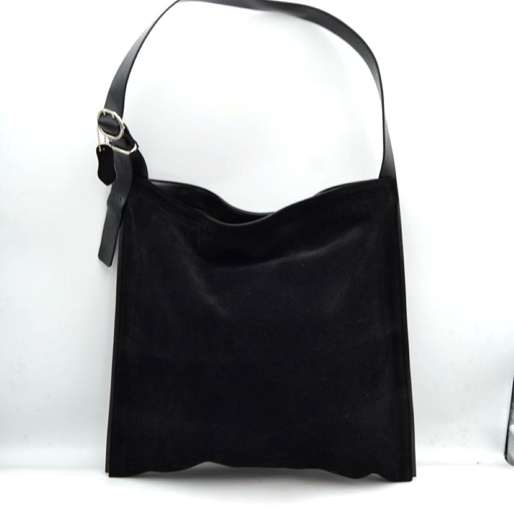 Slouchy Hobo Shoulder Bag with Adjustable Buckle Strap