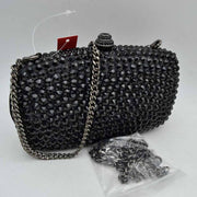 Beaded Evening Clutch Bag with Removable Chain Strap