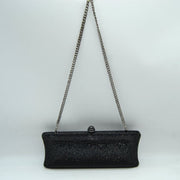 Elongated Evening Clutch Bag with Slender Chain Strap