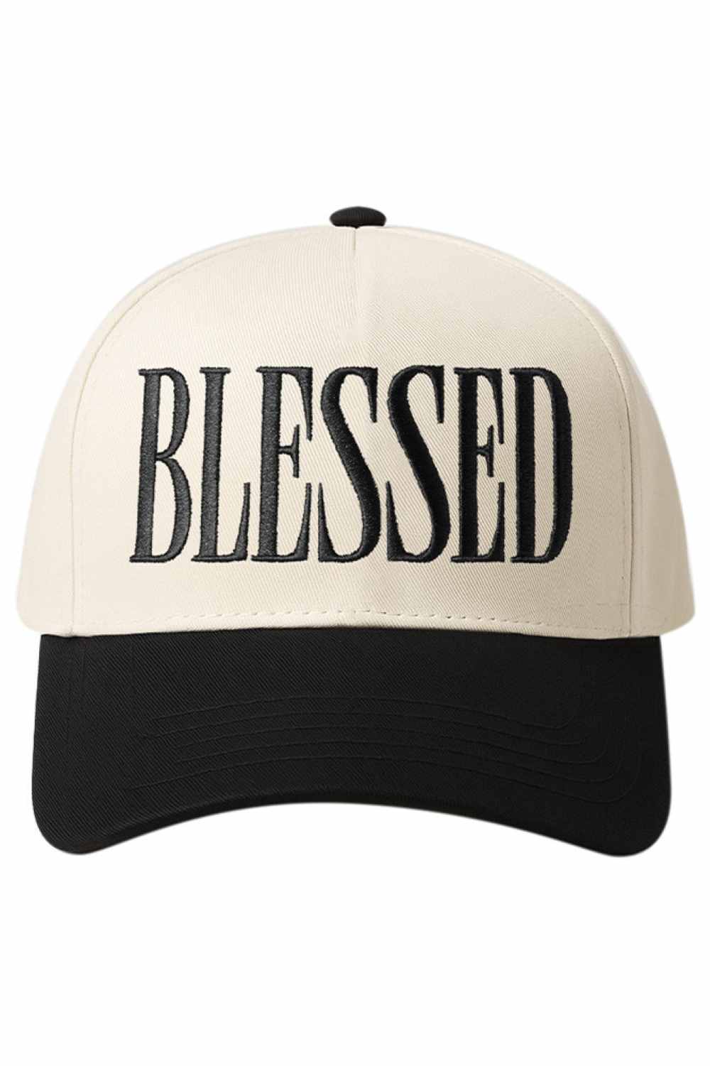 BLESSED Embroidered Letter on Two Tone Baseball Cap