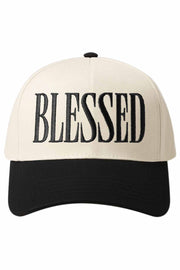 BLESSED Embroidered Letter on Two Tone Baseball Cap