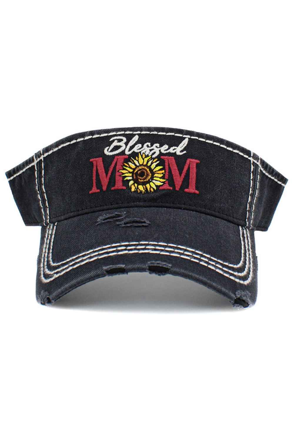 BLESSED MOM VINTAGE VISOR CAP