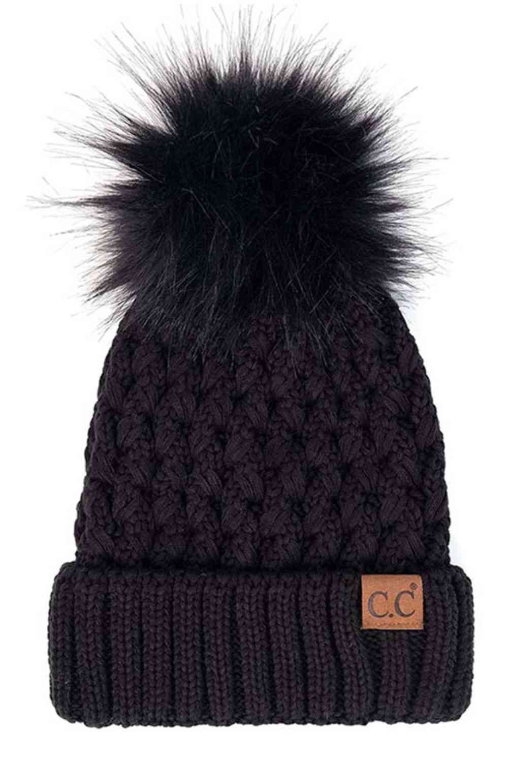C.C Lattice Crossover Stitch Beanie