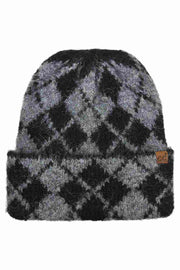 C.C Argyle Pattern Cuff Beanie Winter Hat