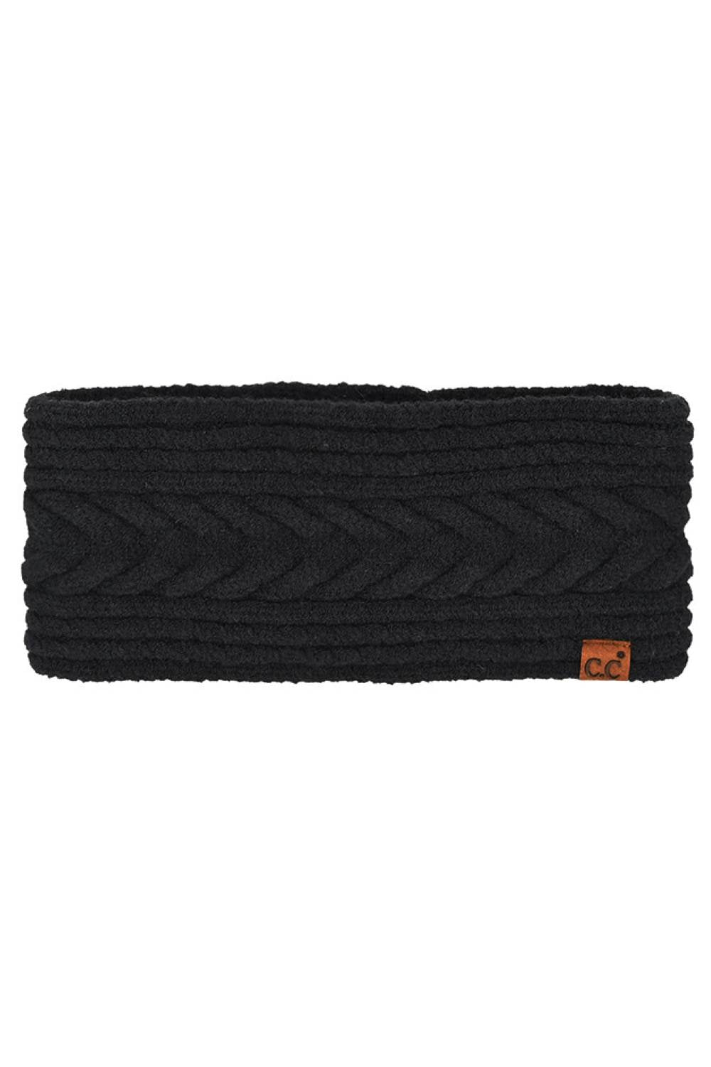 C.C Cable Knit Lining Headwrap Winter Headband