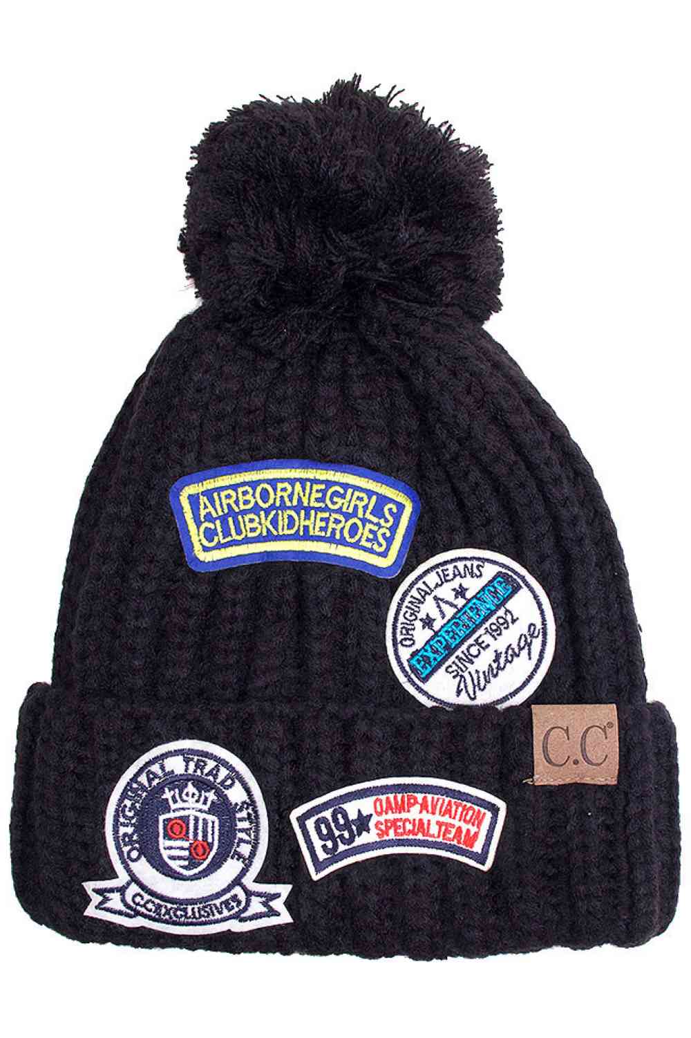 C.C Fashion Pom Beanie With Patch