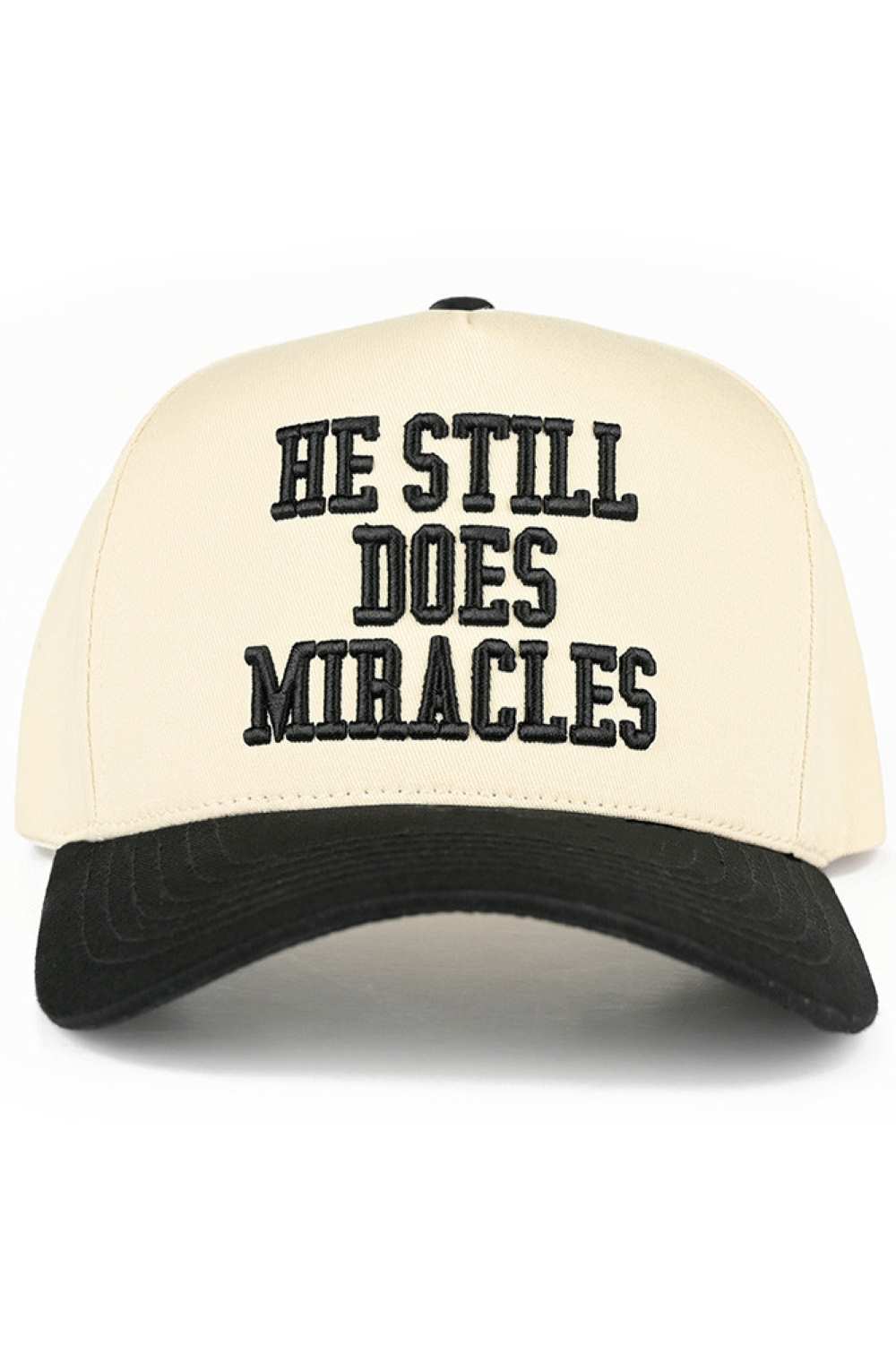 C.C HE STILL DOES MIRACLES Letter Two Tone Trucker Hat
