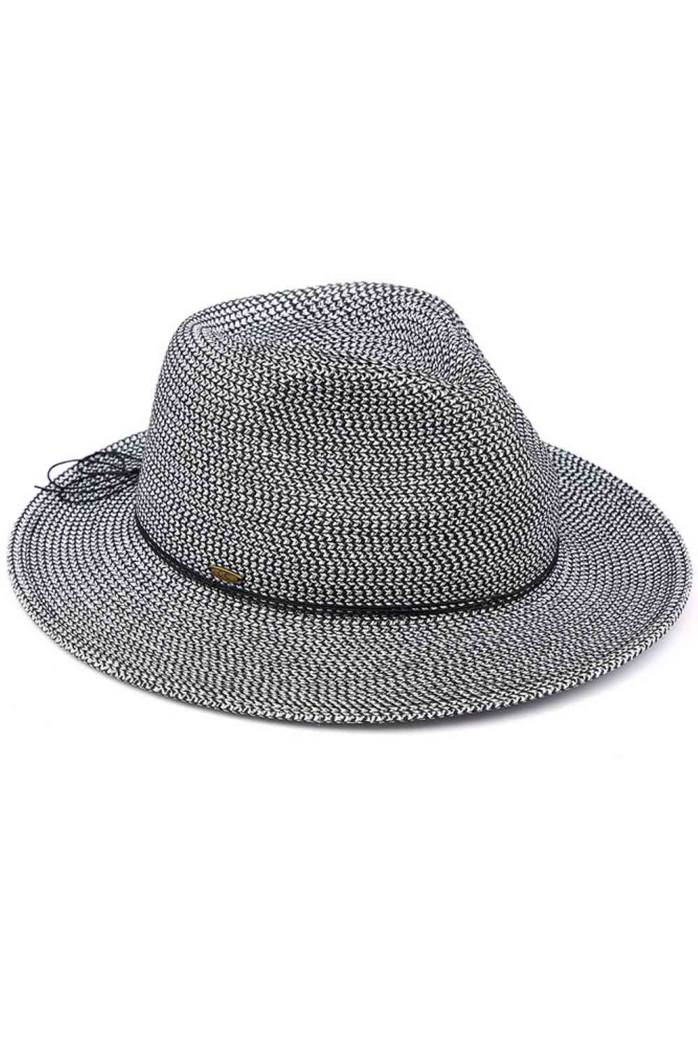 C.C Lurex Straw Panama Sun Hat