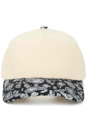 C.C Paisley Pattern Two Tone Trucker Cap
