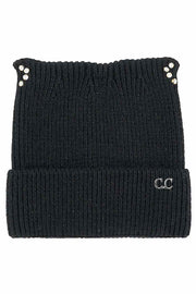 C.C Rhinestone Cat Ear Cuff Beanie Winter Hat