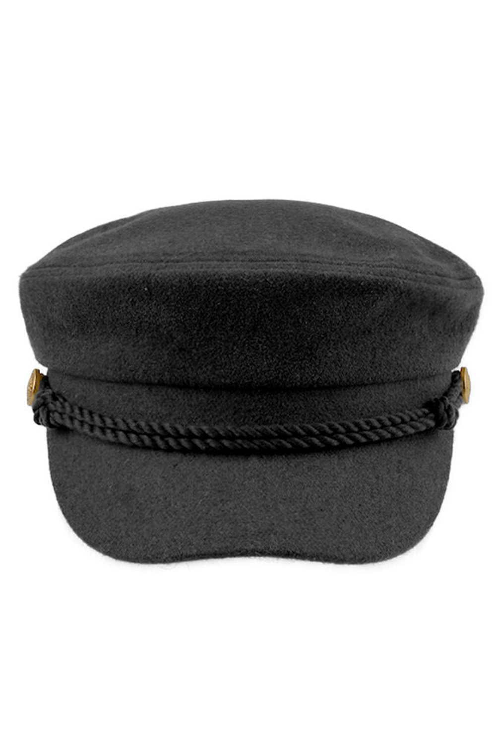 C.C Rope with Button Deco Solid Fisherman's Cap