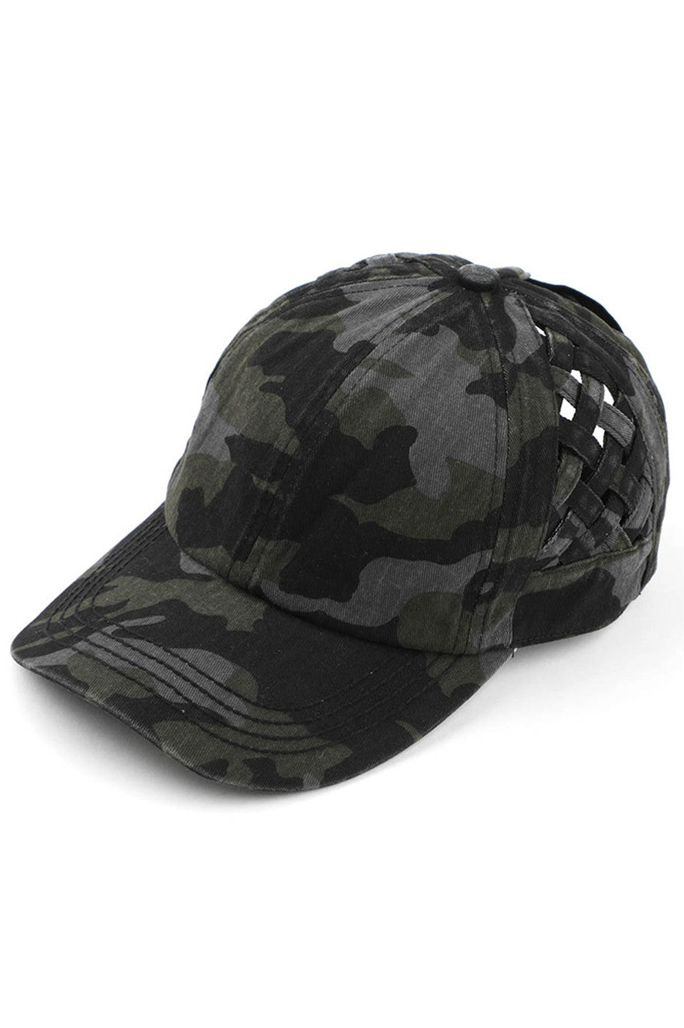 C.C WEAVON BASKET CRISS-CROSS PONYCAP