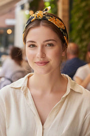 Elegant Rose Floral Print Bandana Scarf