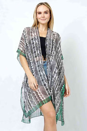 Ethnic Pattern Print Kimono