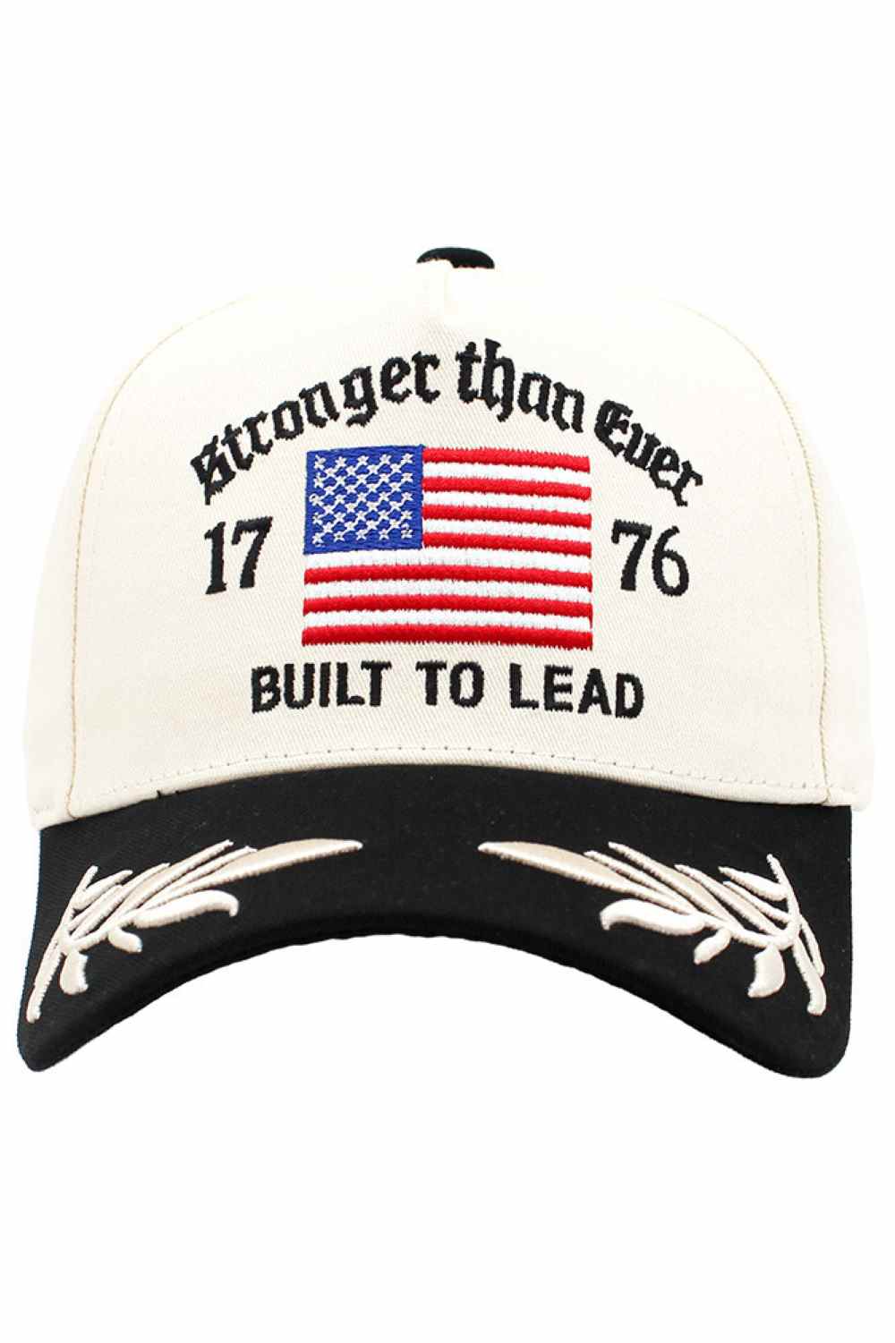 Flag with STRONGER THAN EVER Embroidered Letter Baseball Cap