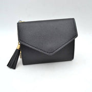 Envelope Flap Compact Wallet with Tassel Charm