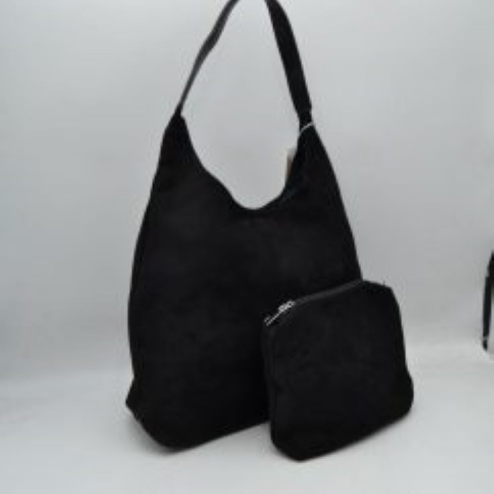 Slouchy Hobo Shoulder Bag with Removable Zipper Pouch