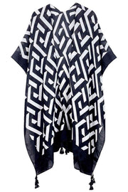 Geometric Pattern Print Kimono