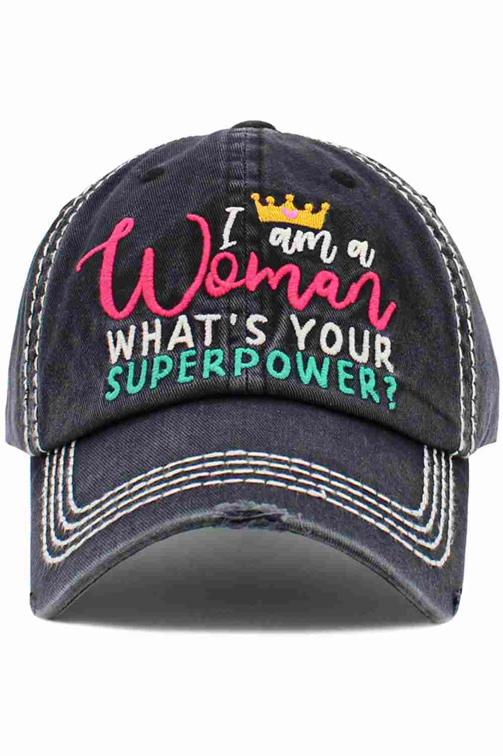I AM A WOMEN SUPERPOWER Vintage Ball Cap