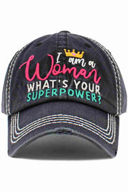 I AM A WOMEN SUPERPOWER Vintage Ball Cap