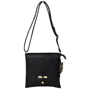 Knot Accent Flap Crossbody Bag with Adjustable Strap