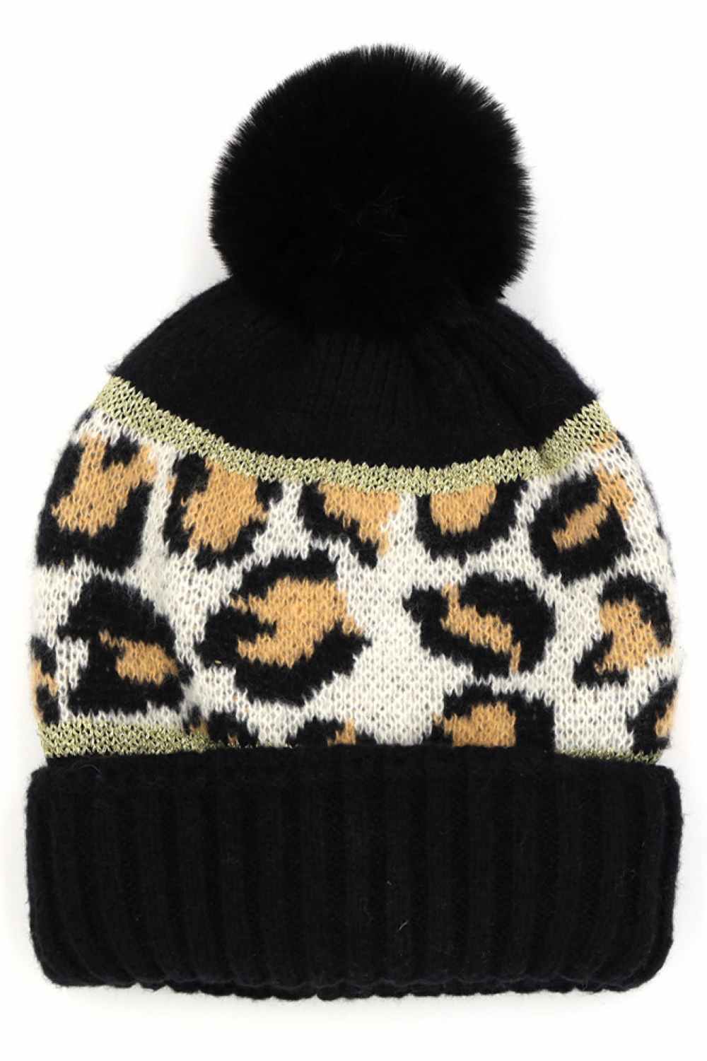 Leopard PomPom Beanie