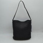 Woven Bucket Hobo Bag with Wide Shoulder Strap