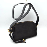 Minimalist Matte Crossbody Bag with Beaded Tassel Cord Accent