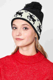 Reindeer Christmas Holiday Pom Beanie