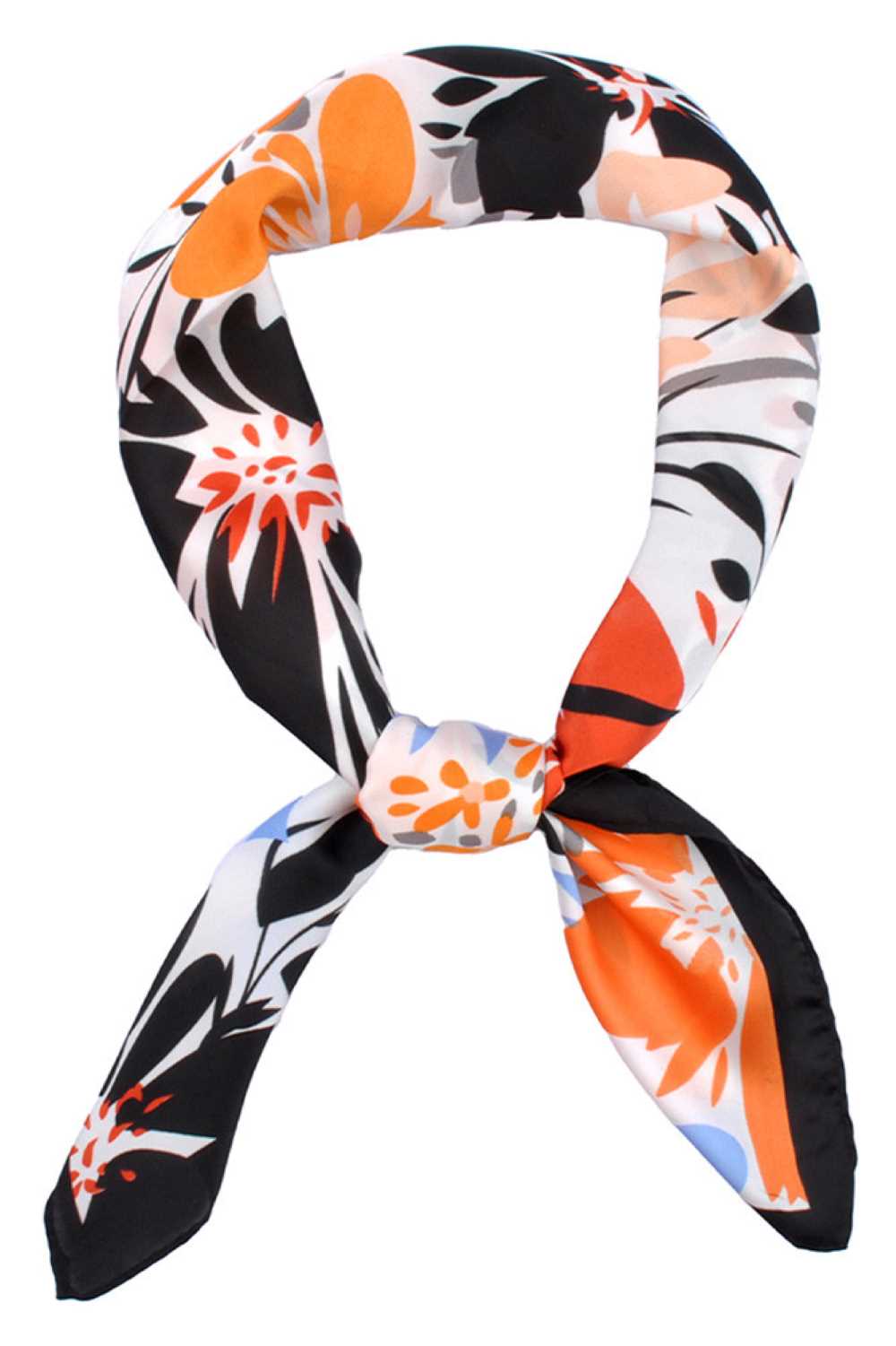 Vibrant Floral Pattern Bandana Summer Scarf