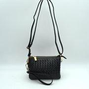 Woven 2-in-1 Crossbody Bag and Wristlet Clutch