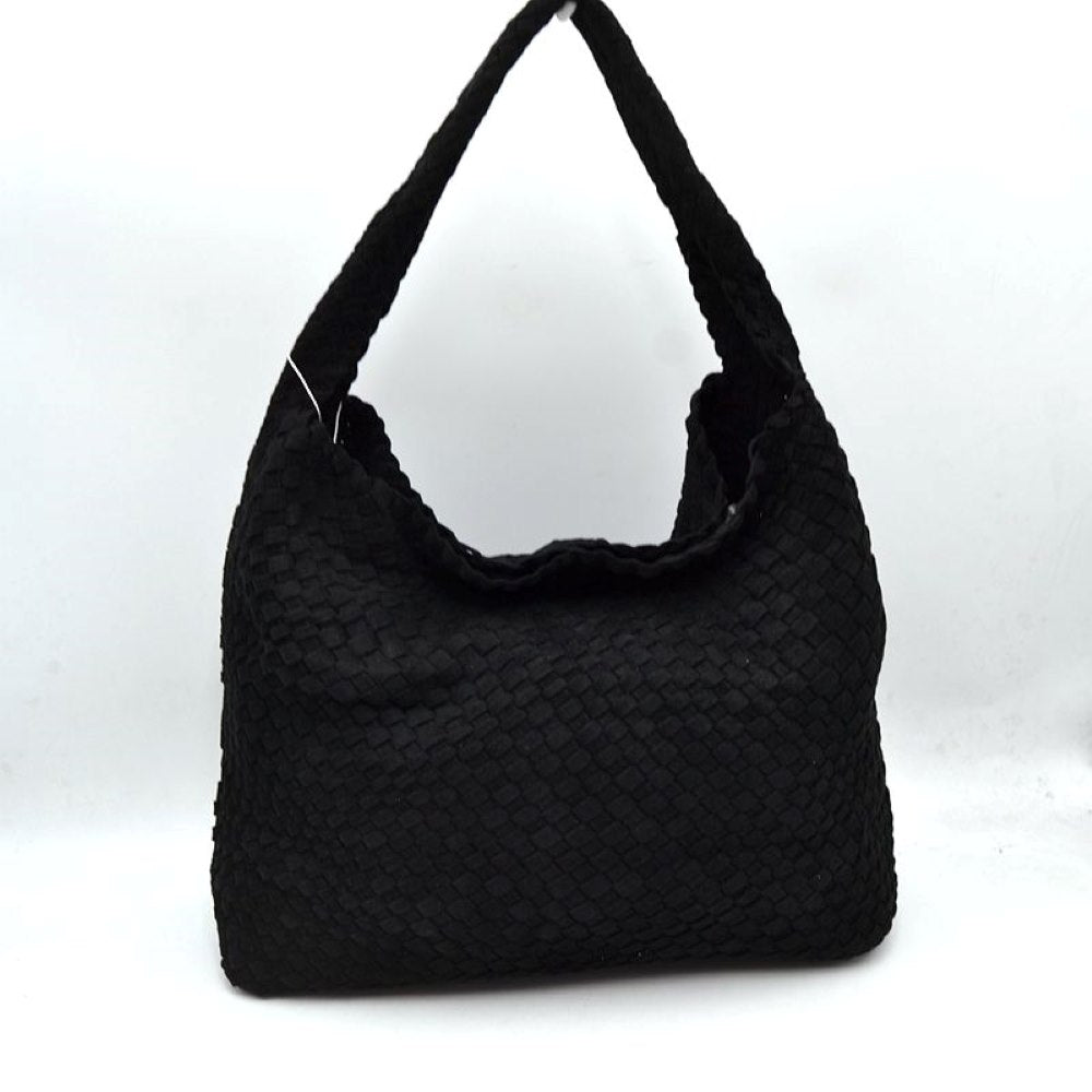 Woven Intrecciato Hobo Bag with Integrated Shoulder Strap