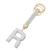 Bling Studded Monogram Initial R Bag Charm