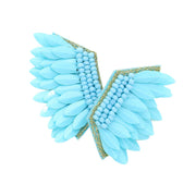 Felt Back Boho Fringe Beaded Earrings
