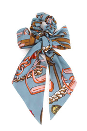 Abstract Print Scarf Ponytail Holder
