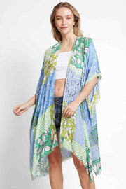 Floral Mixed Pattern Summer Kimono Cover Up