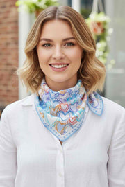 Heart Outline Pattern Print Silky Bandana Scarf