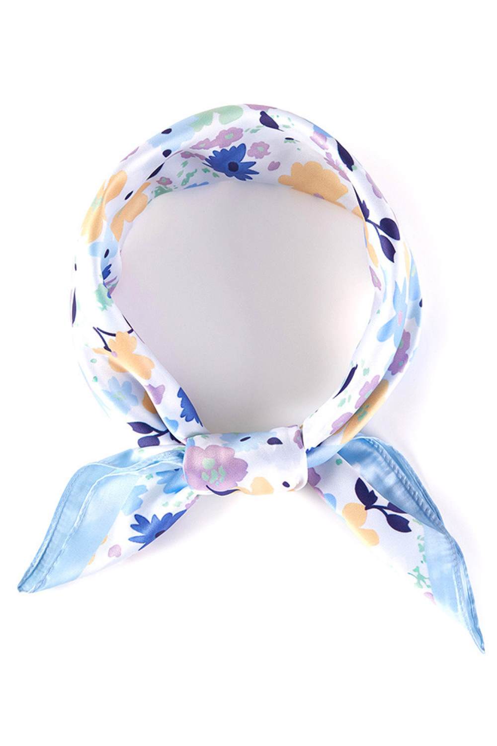 Small Multi Flowers Print Bandana Summer Scarf
