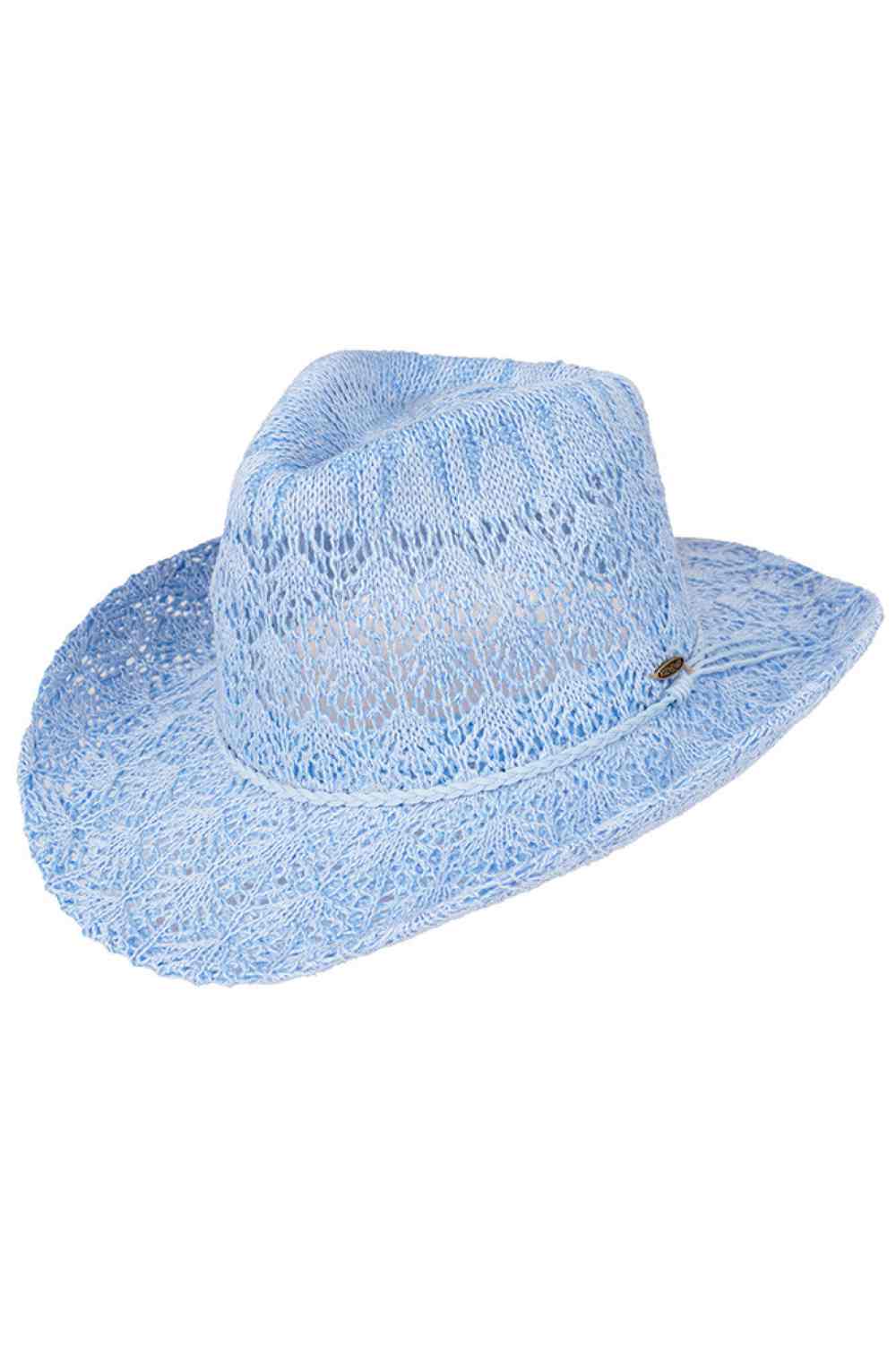 C.C Women's Horseshoe Lace Knitting Cowboy Hat
