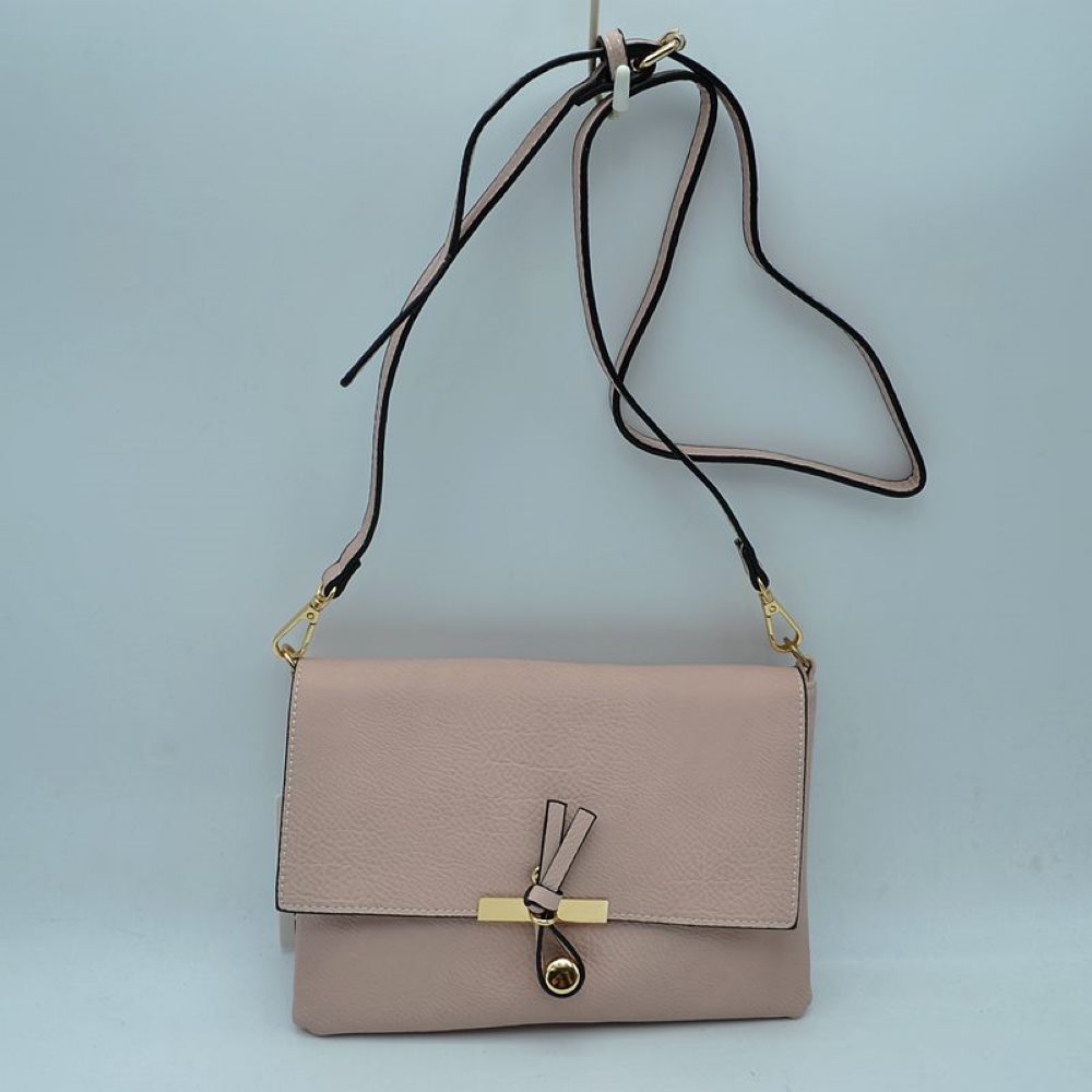 Knot Accent Flap Crossbody Bag with Adjustable Strap