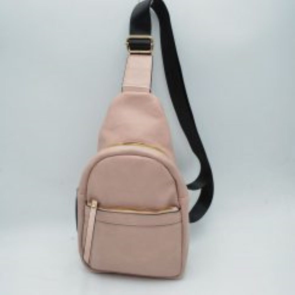 Zippered Crossbody Sling Bag with Adjustable Strap